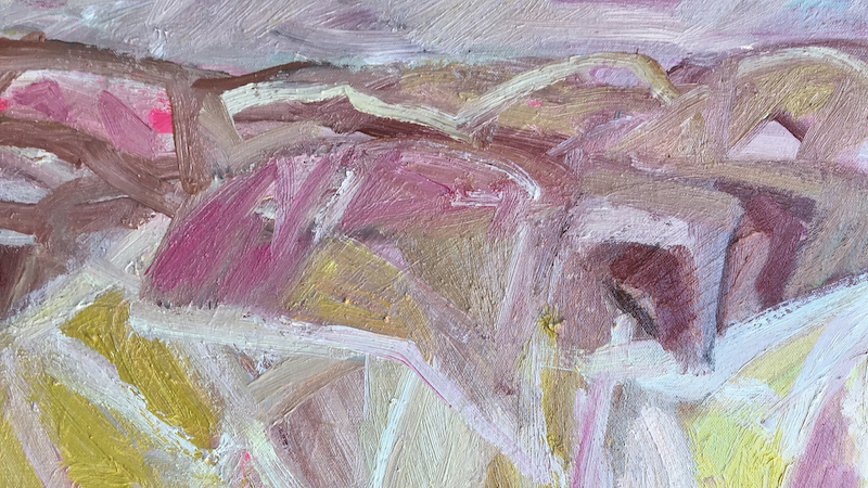 Louise Vadasz, Cliffs Port Willunga. Oil on canvas, 60 x 50cm.