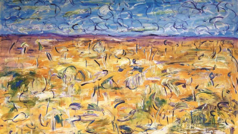 Meg Vivers, Summer Winds. Acrylic and oil on sheet canvas, 64 x 94cm.