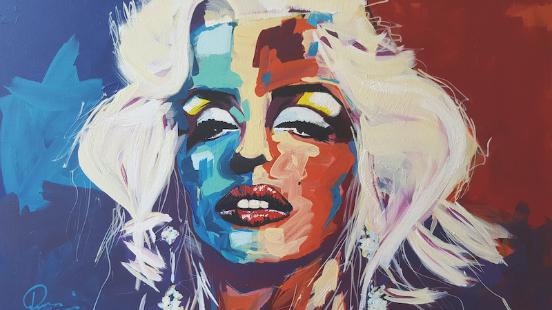 Rudy Mulder, Marilyn. Acrylic on canvas, 76 x 102cm.