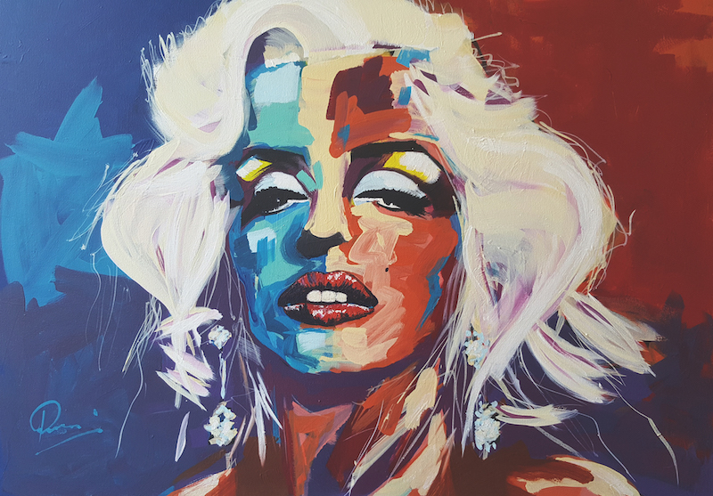 Rudy Mulder, Marilyn. Acrylic on canvas, 76 x 102cm.