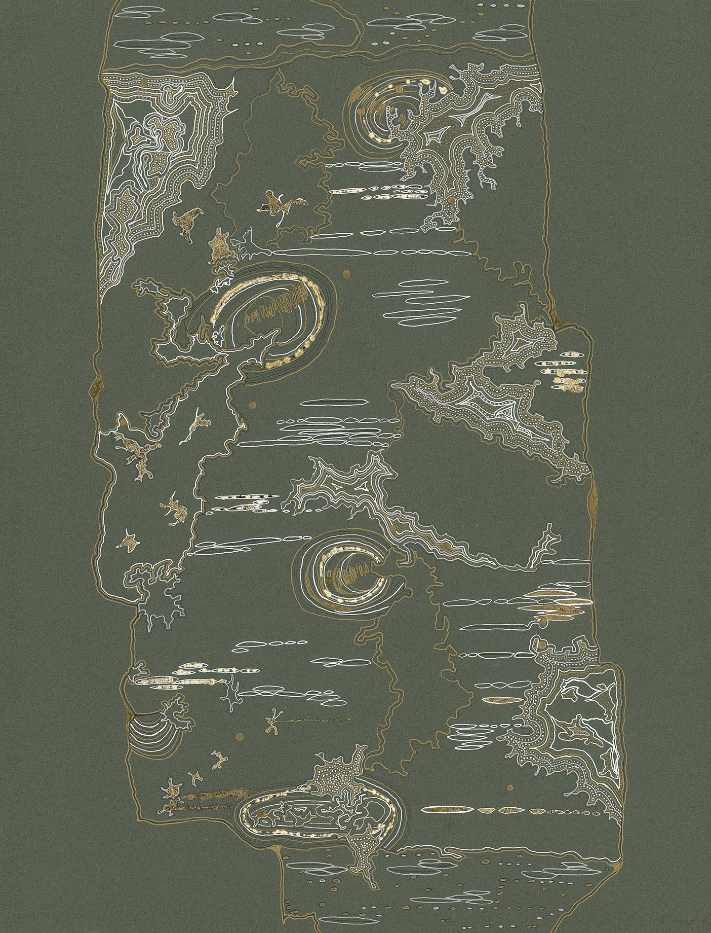 Birch Tree Study II (Moss), fine art print by Lux Eterna