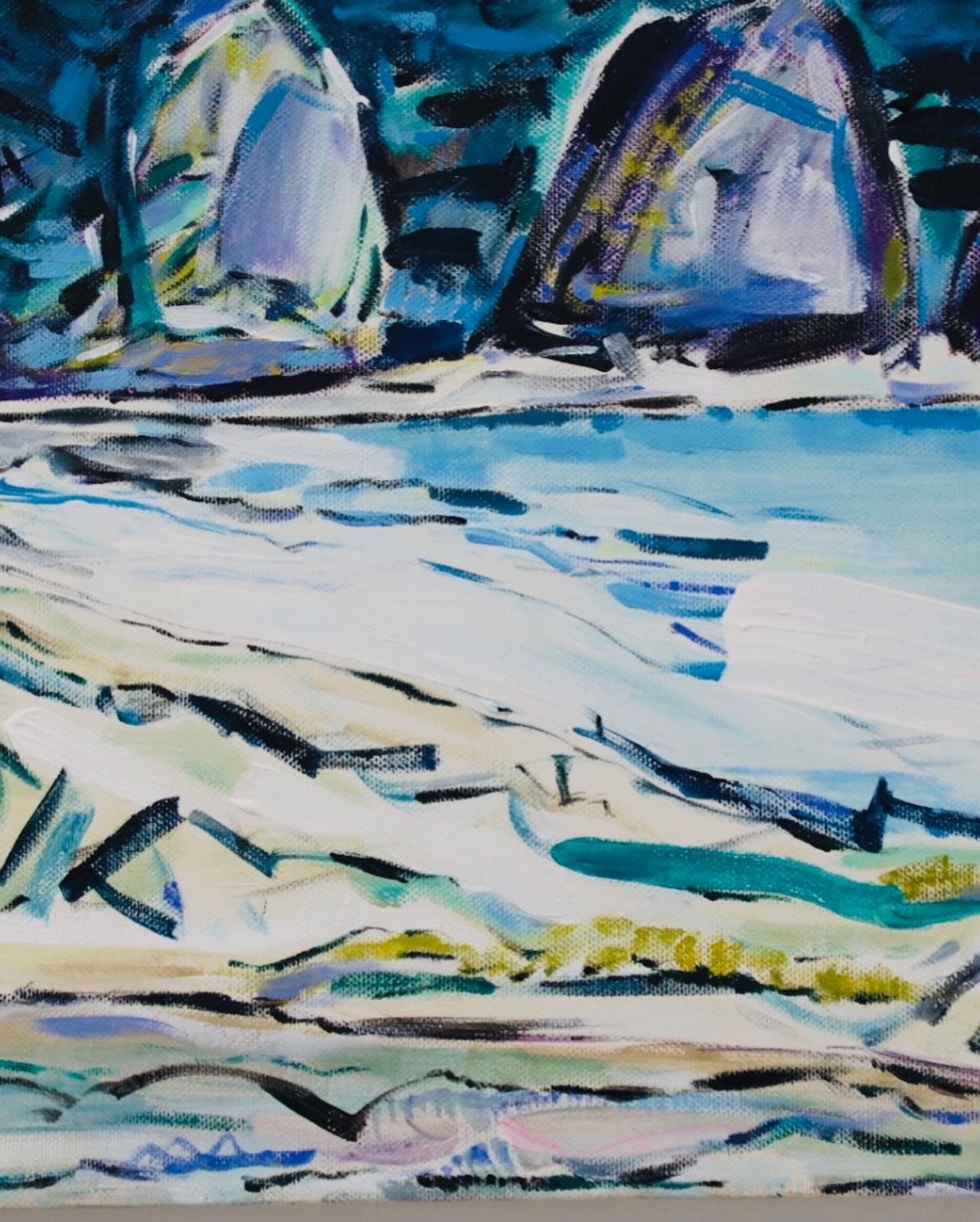 Lovely Little Bay, acrylic painting by Stella Clark