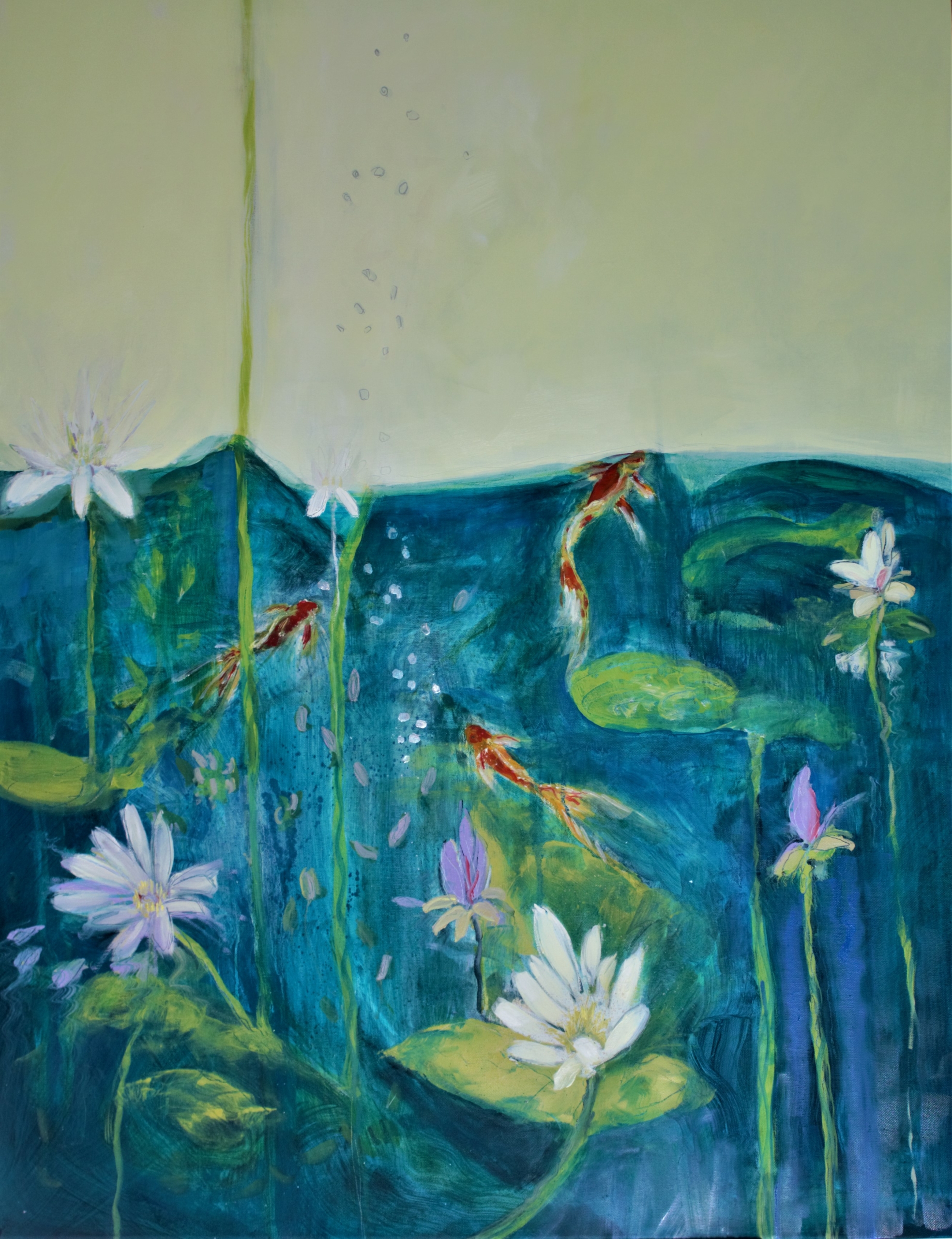 Pond Life, oil painting by Heidi Savage