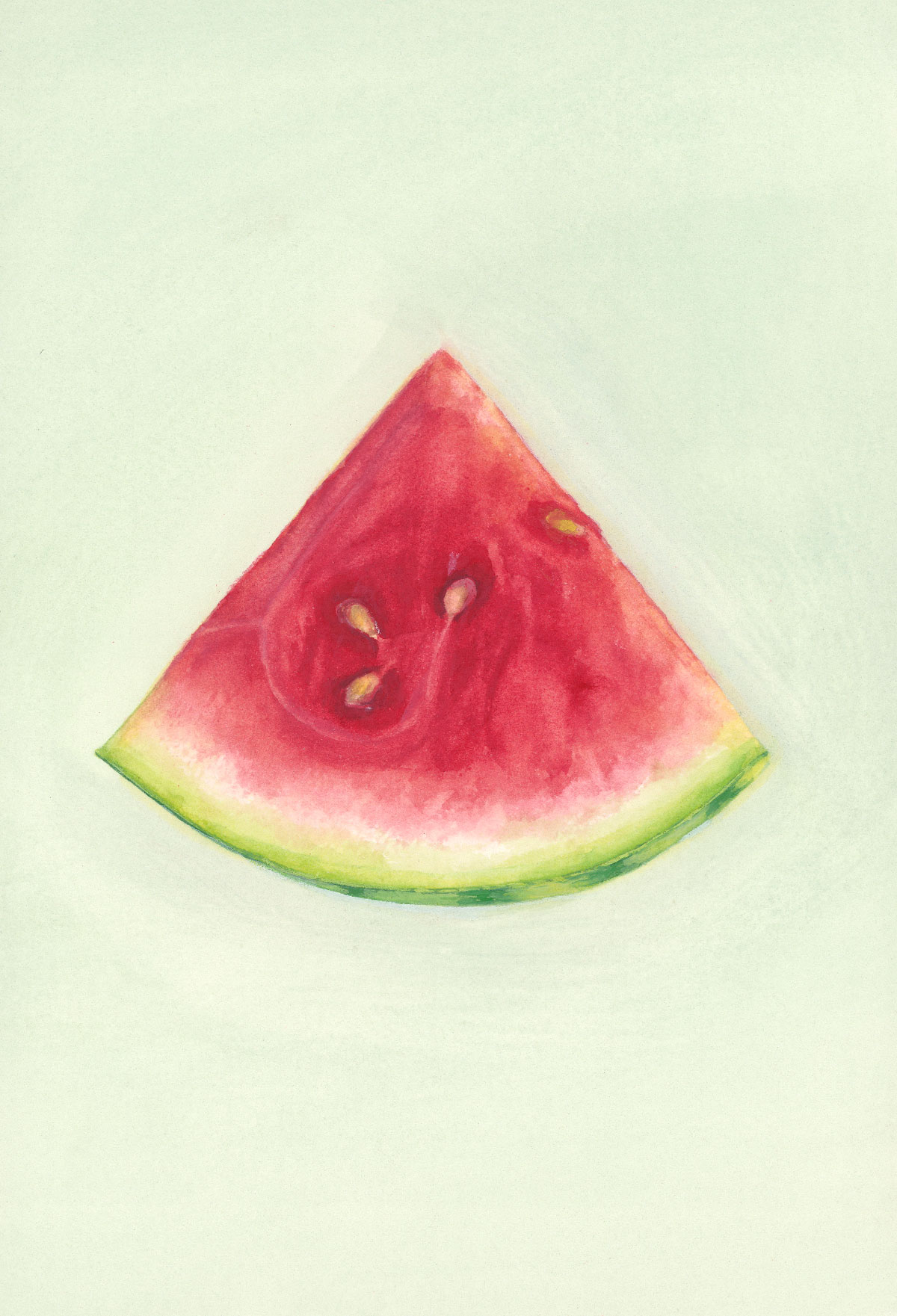 Watermelon, painting by Sheng Yi Lee