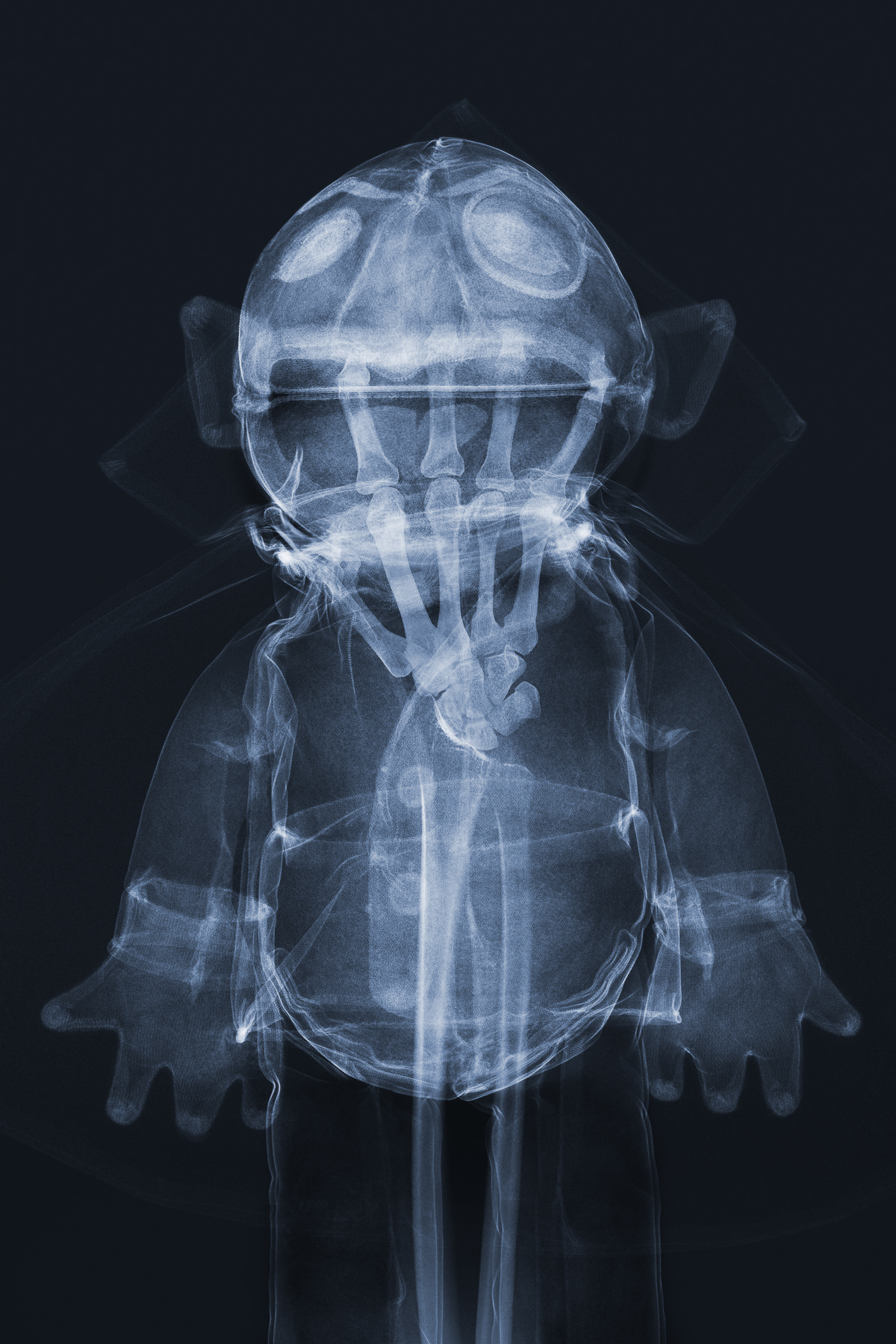 X-ray of a Sesame Street Puppet – Count, print by Brendan Fitzpatrick