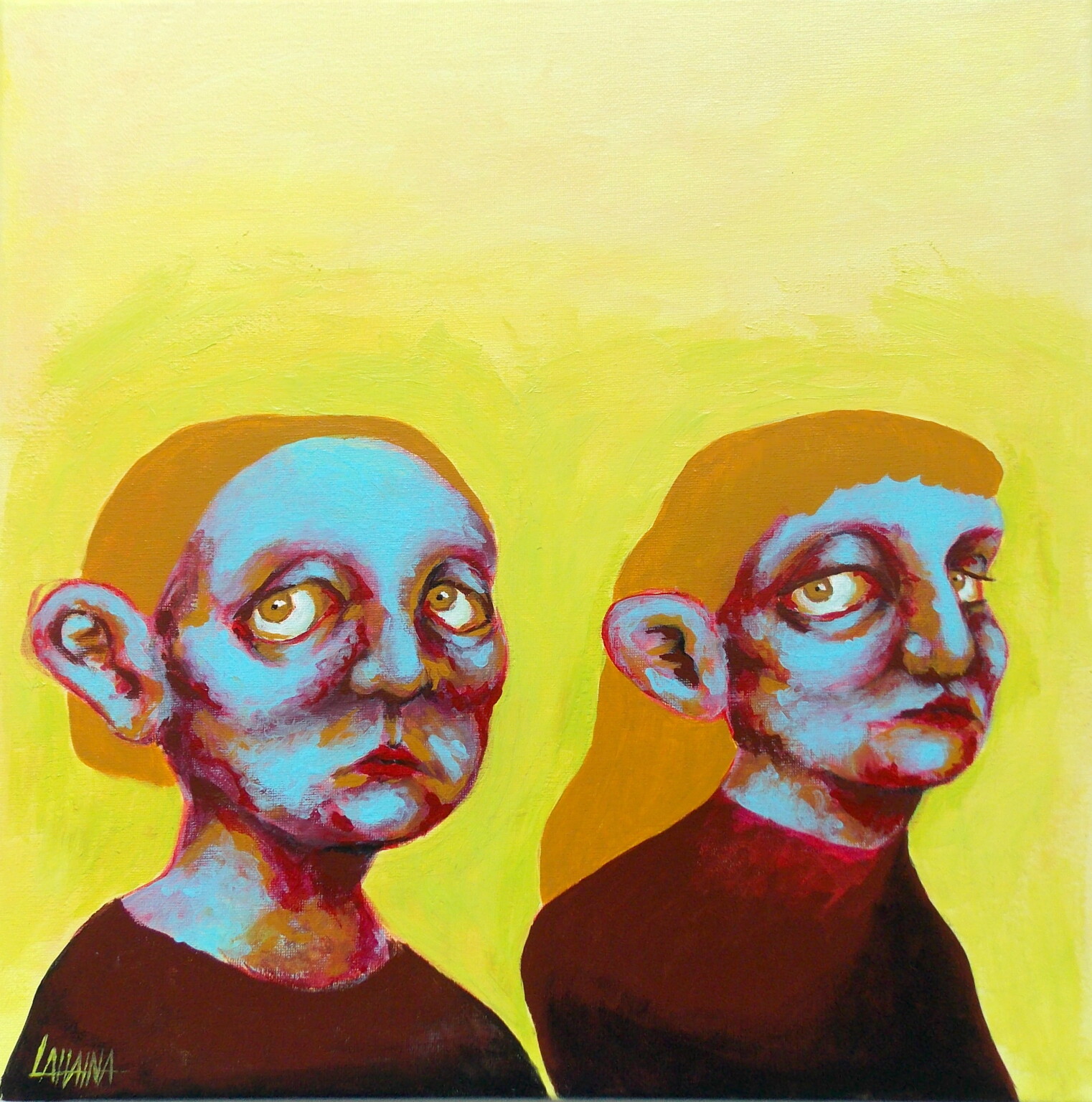 two-strangers-notice-their-picture-is-being-taken-acrylic-painting-by