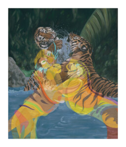 Dancing Tigers, Limited Edition Print by Cynthia Howard
