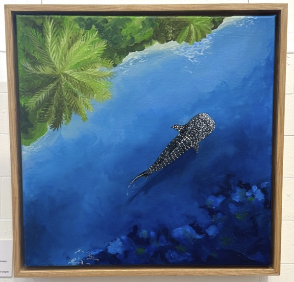 Whale Shark Paradise I, painting by Prudence Coburn